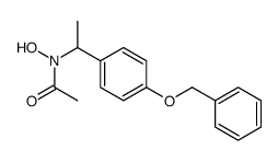 N-hydroxy-N-[1-(4-phenylmethoxyphenyl)ethyl]acetamide structure