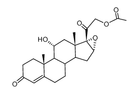 16α,17-环氧皮质酮-21-乙酸盐结构式