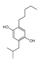 2-(2-methylpropyl)-5-pentylbenzene-1,4-diol Structure