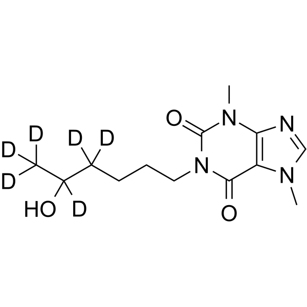(±)-Lisofylline-d6 (alkyl)结构式