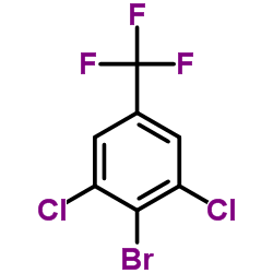 2-Bromo-1,3-dichloro-5-(trifluoromethyl)benzene structure