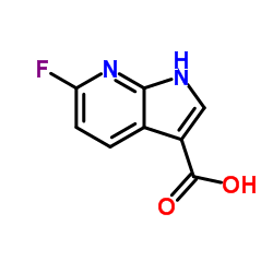 6-氟-1H-吡咯并[2,3-b]吡啶-3-羧酸结构式