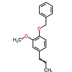 1-(苄氧基)-2-甲氧基-4-(1-丙烯基)苯结构式