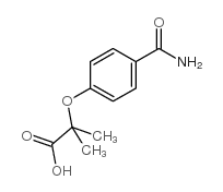2-(4-carbamoylphenoxy)-2-methylpropanoic acid Structure