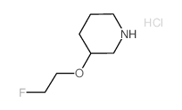 2-Fluoroethyl 3-piperidinyl ether hydrochloride结构式