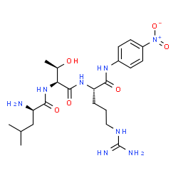 H-D-Leu-Thr-Arg-pNA acetate salt结构式