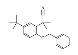 2-(2-(苄氧基)-5-(叔丁基)苯基)-2-甲基丙腈结构式
