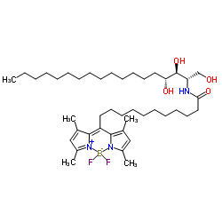 {12-(3,5-Dimethyl-1H-pyrrol-2-yl-κN)-12-(3,5-dimethyl-2H-pyrrol-2-ylidene-κN)-N-[(2S,3S,4R)-1,3,4-trihydroxy-2-octadecanyl]dodecanamidato}(difluoro)boron Structure
