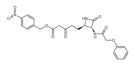 cis-β,4-dioxo-3-[(phenoxyacetyl)amino]-2-azetidinepentanoic acid, (4-nitrophenyl)methyl ester Structure