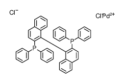 [(S)-(-)-2,2'-双(二苯基膦)-1,1'-联萘]二氯化钯结构式