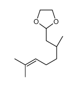 (-)-2-[(S)-2,6-Dimethyl-5-heptenyl]-1,3-dioxolane结构式
