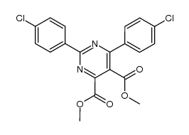 dimethyl 2,6-bis(4-chlorophenyl)pyrimidine-4,5-dicarboxylate结构式
