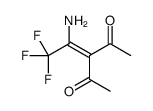 3-(1-amino-2,2,2-trifluoroethylidene)pentane-2,4-dione结构式