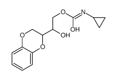 1-(1,4-Benzodioxan-2-yl)-1,2-ethanediol 2-cyclopropylcarbamate结构式
