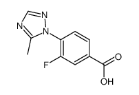 3-fluoro-4-(5-methyl-1,2,4-triazol-1-yl)benzoic acid Structure