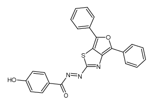 (E)-((4,6-diphenylfuro[3,4-d]thiazol-2-yl)diazenyl)(4-hydroxyphenyl)methanone结构式