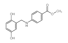 4-[N-(2',5'-二羟基苄基)氨基]苯甲酸甲酯结构式