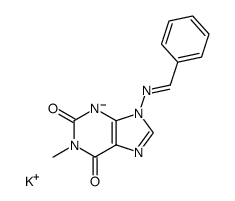 potassium salt of 1-methyl-9-benzylideneaminoxanthine结构式