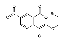 3-(2-bromoethoxy)-4-chloro-7-nitroisochromen-1-one结构式