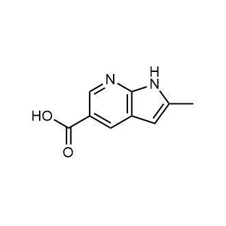 2-甲基-1H-吡咯并[2,3-b]吡啶-5-羧酸结构式