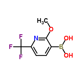 (2-甲氧基-6-(三氟甲基)吡啶-3-基)硼酸结构式