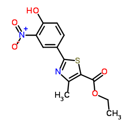 2-(4-羟基-3-硝基苯基)-4-甲基-5-噻唑甲酸乙酯图片