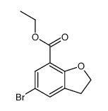 7-Benzofurancarboxylic acid, 5-bromo-2,3-dihydro-, ethyl ester structure