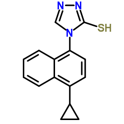 4-(4-环丙基萘-1-基)-4H-1,2,4-三唑-3-硫醇结构式