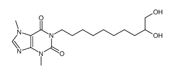 1-(9,10-dihydroxydecyl)-3,7-dimethylpurine-2,6-dione Structure