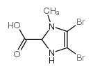 4,5-二溴-1-甲基咪唑-2-羧酸结构式