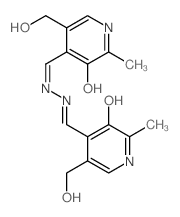 4-Pyridinecarboxaldehyde,3-hydroxy-5-(hydroxymethyl)-2-methyl-,2-[[3-hydroxy-5-(hydroxymethyl)-2-methyl-4-pyridinyl]methylene]hydrazone结构式