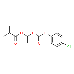 1-(((4-氯苯氧基)羰基)氧基)乙基异丁酸酯结构式