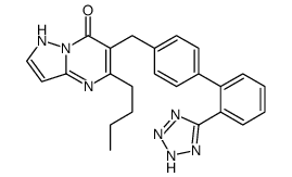 5-Butyl-6-((2'-(1H-tetrazol-5-yl)(1,1'-biphenyl)-4-yl)methyl)pyrazolo(1,5-a)pyrimidin-7-ol Structure