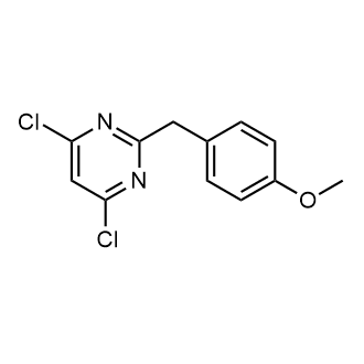 4,6-二氯-2-(4-甲氧基苄基)嘧啶结构式
