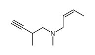 N-but-2-enyl-N,2-dimethylbut-3-yn-1-amine结构式
