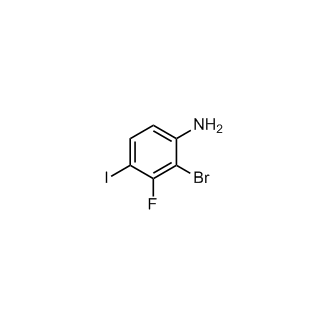 2-溴-3-氟-4-碘苯胺结构式