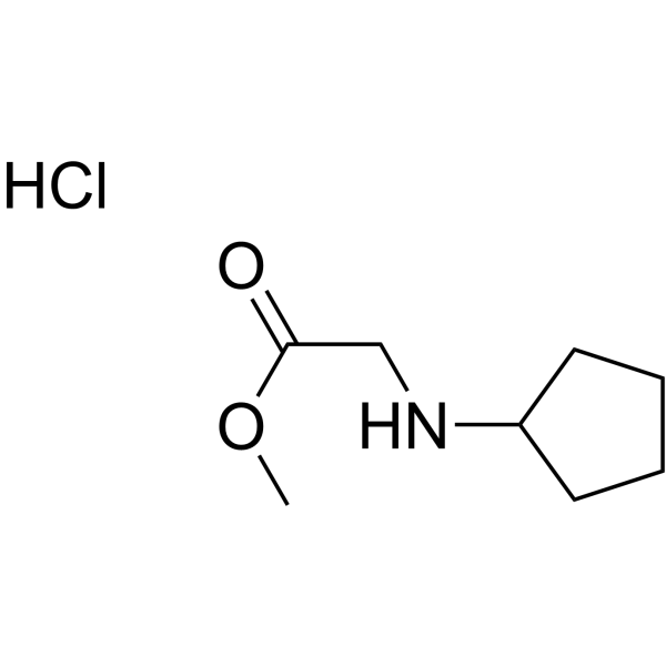 N-环戊基甘氨酸甲酯盐酸盐结构式