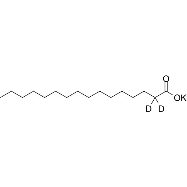 Potassium (2,2-2H2)hexadecanoate Structure