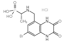 CGP 78608 hydrochloride,[(1S)-1-[[(7-Bromo-1,2,3,4-tetrahydro-2,3-dioxo-5-quinoxalinyl)methyl]amino]ethyl]phosphonicacidhydrochloride structure