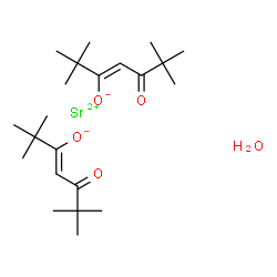 Bis(2,2,6,6-tetramethyl-3,5-heptanedionato)strontium hydrate [Sr(TMHD)2] Structure