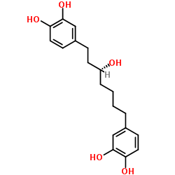 (R)-1,7-双-(3,4-二羟基苯基)-5-羟基庚烷结构式