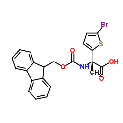 Fmoc-D-α-(5-溴噻吩基)丙氨酸结构式