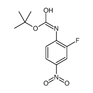 TERT-BUTYL 2-FLUORO-4-NITROPHENYLCARBAMATE结构式