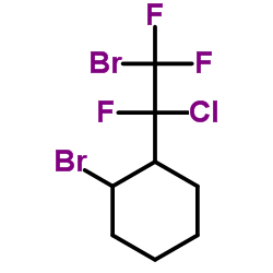 1-BROMO-2-(2-BROMO-1-CHLOROTRIFLUOROETHYL)CYCLOHEXANE Structure
