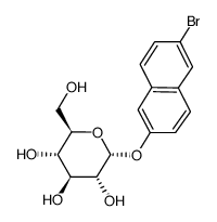 6-溴-2-萘基 α-D-吡喃葡萄糖苷结构式