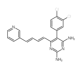 2,4-Pyrimidinediamine,5-(3,4-dichlorophenyl)-6-[4-(3-pyridinyl)-1,3-butadien-1-yl]-结构式