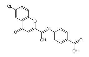 p-[[(6-Chloro-4-oxo-4H-1-benzopyran-2-yl)carbonyl]amino]benzoic acid结构式