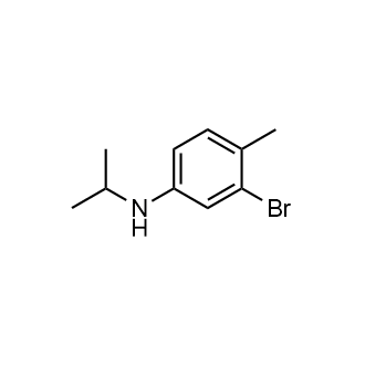 3-溴-4-甲基-n-(丙-2-基)苯胺结构式