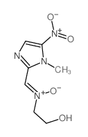 2-hydroxyethyl-[(1-methyl-5-nitro-imidazol-2-yl)methylidene]-oxido-azanium结构式