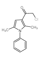 2-chloro-1-(2,5-dimethyl-1-phenylpyrrol-3-yl)ethanone Structure